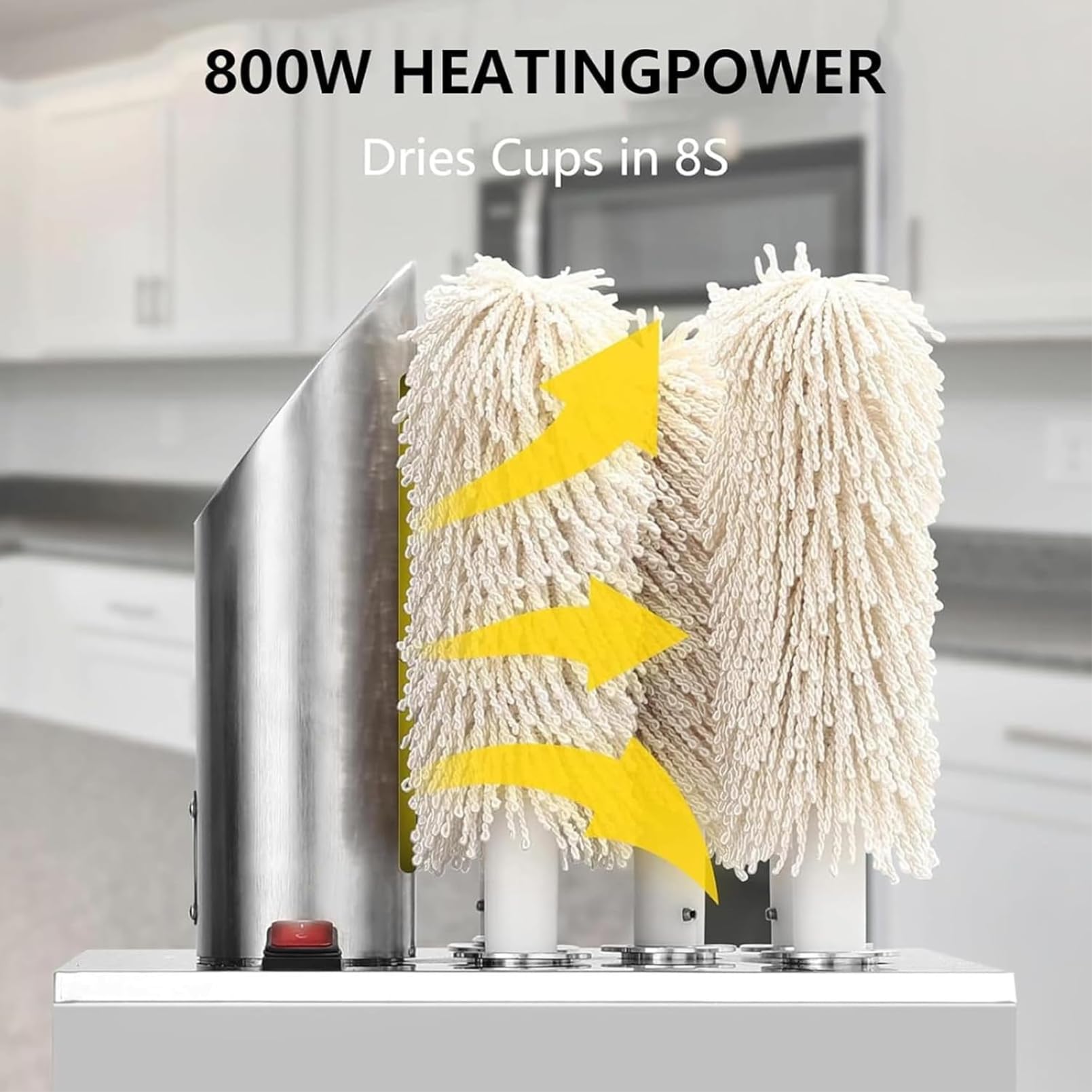 Pulidora eléctrica de copas de vino, secadora automática de 360° con múltiples cepillos, perfecta para bodegas, bares, restaurantes, fácil de usar y eficiente
