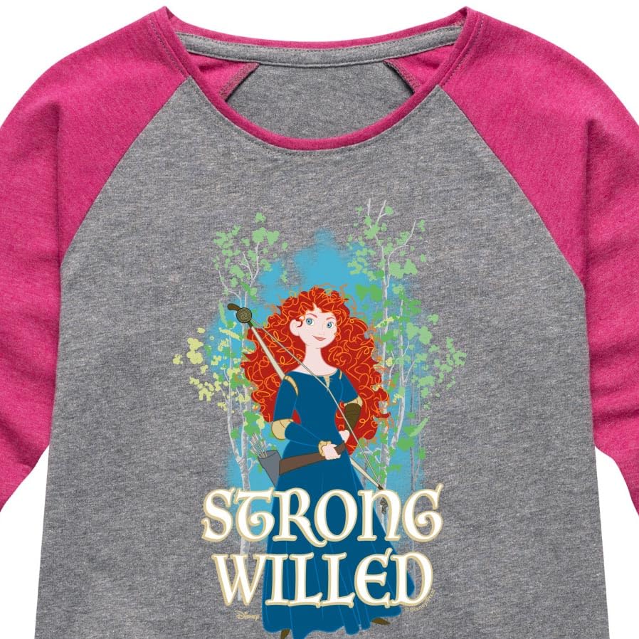 Disney Brave - Merida Strong Willed - Toddler & Youth Girls Raglan Graphic T-Shirt3