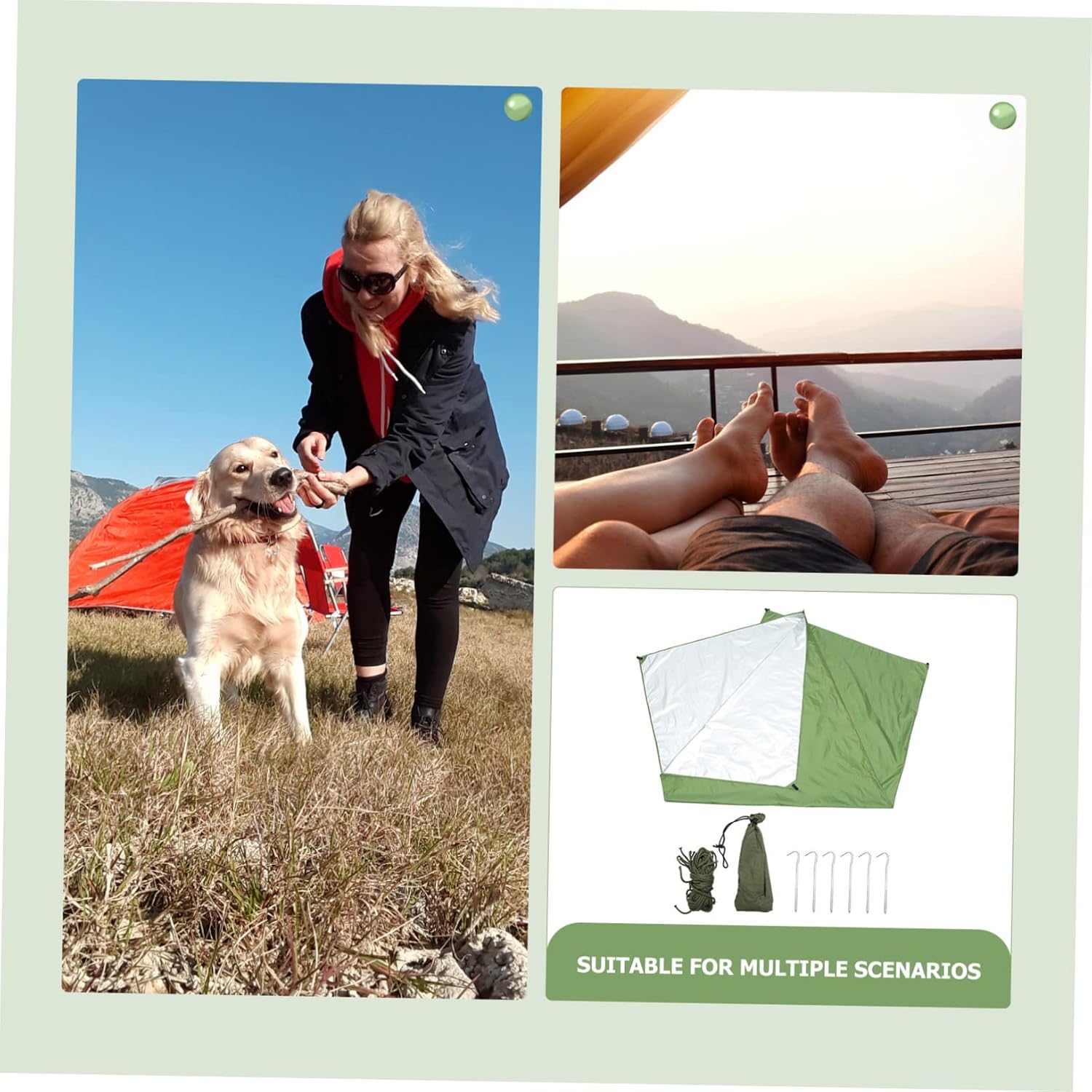 BESPORTBLE Outdoor Tarp for Tent Beach Camping Tent Hiking Supply Cover Camping Tarp