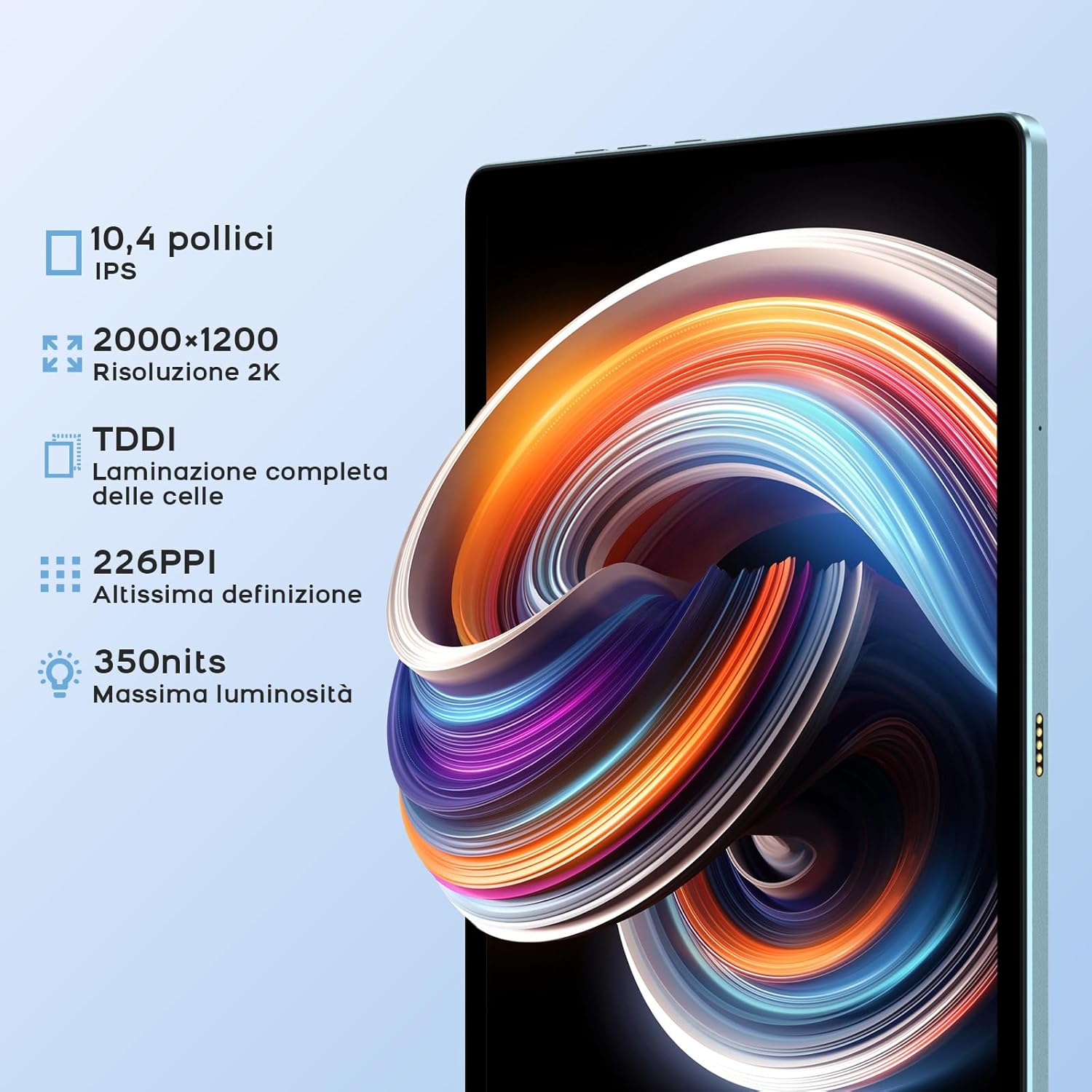 Headwolf Hpad1 Android 12 Tablet 10,4 Pollici,16GB RAM 128GB ROM(TF 2TB),7700mAh,5G/2.4G WiFi +4G LTE Tablet PC,T616 Octa Core,20MP+8MP,2000 * 1200 IPS TDDI,Dual SIM/OTG/Type-C/GPS/20W PD/Face ID Headwolf Hpad1 Android 12 Tablet 10,4 Pollici,16GB RAM 128GB ROM(TF 2TB),7700mAh,5G/2.4G WiFi +4G LTE Tablet PC,T616 Octa Core,20MP+8MP,2000 * 1200 IPS TDDI,Dual SIM/OTG/Type-C/GPS/20W PD/Face ID