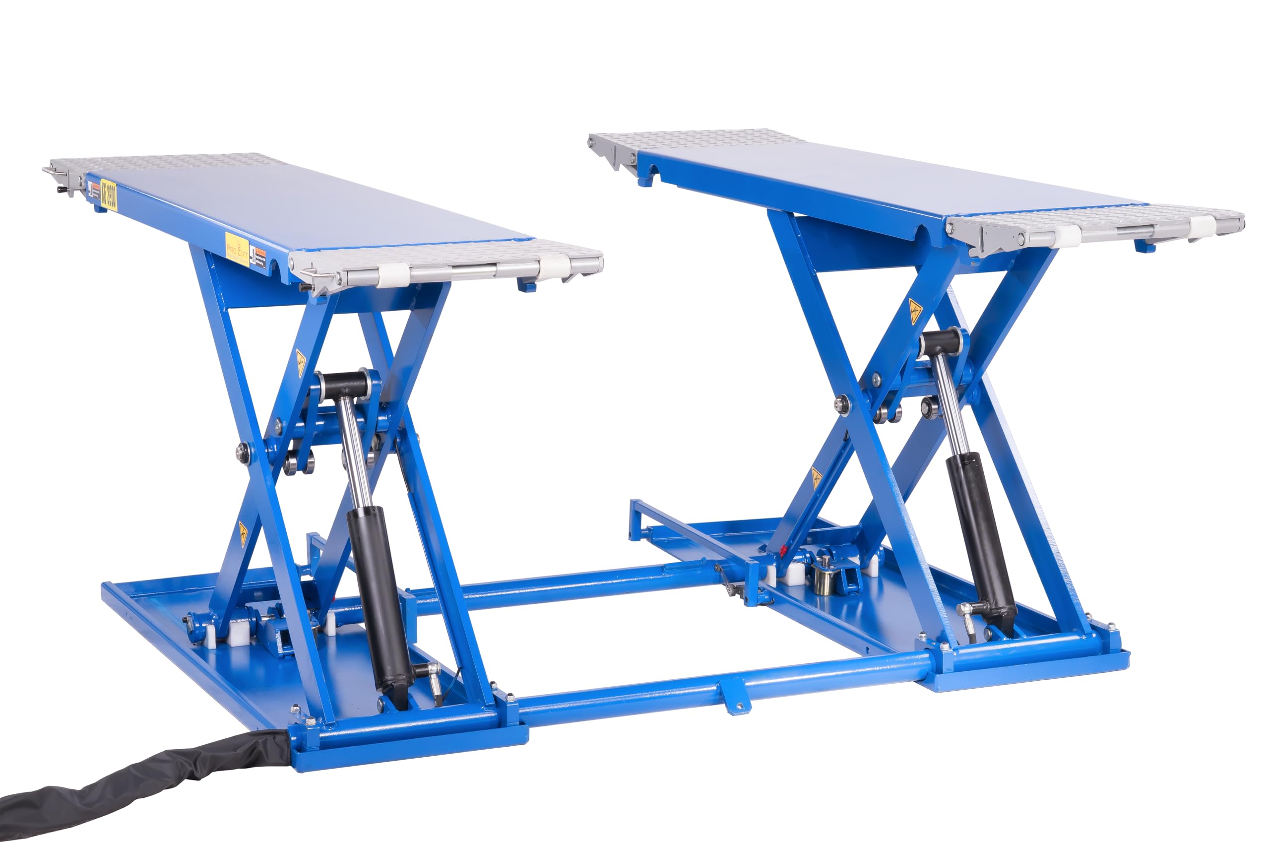 Pont élévateur à ciseaux 3,2 t, électrohydraulique, kit de manœuvre inclus, 230 V, avec déverrouillage électrique automatique