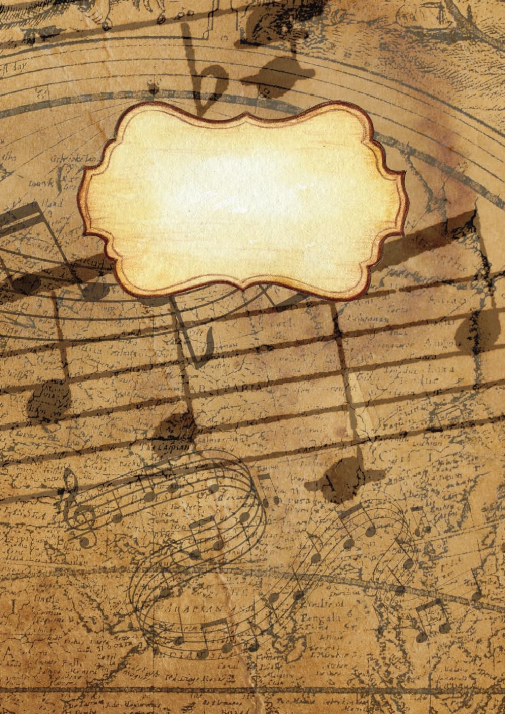 Cahier de musique grand format avec 100 pages de portée vierge pour musiciens