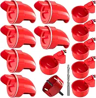 Alimentador de frango sem desperdício alimentador automático de aves DIY Conjunto de alimentadores e bebedouro de galinha 6 portas de alimentador de frango com 6 xícaras de água de frango Kit de alimentador automático de frango
