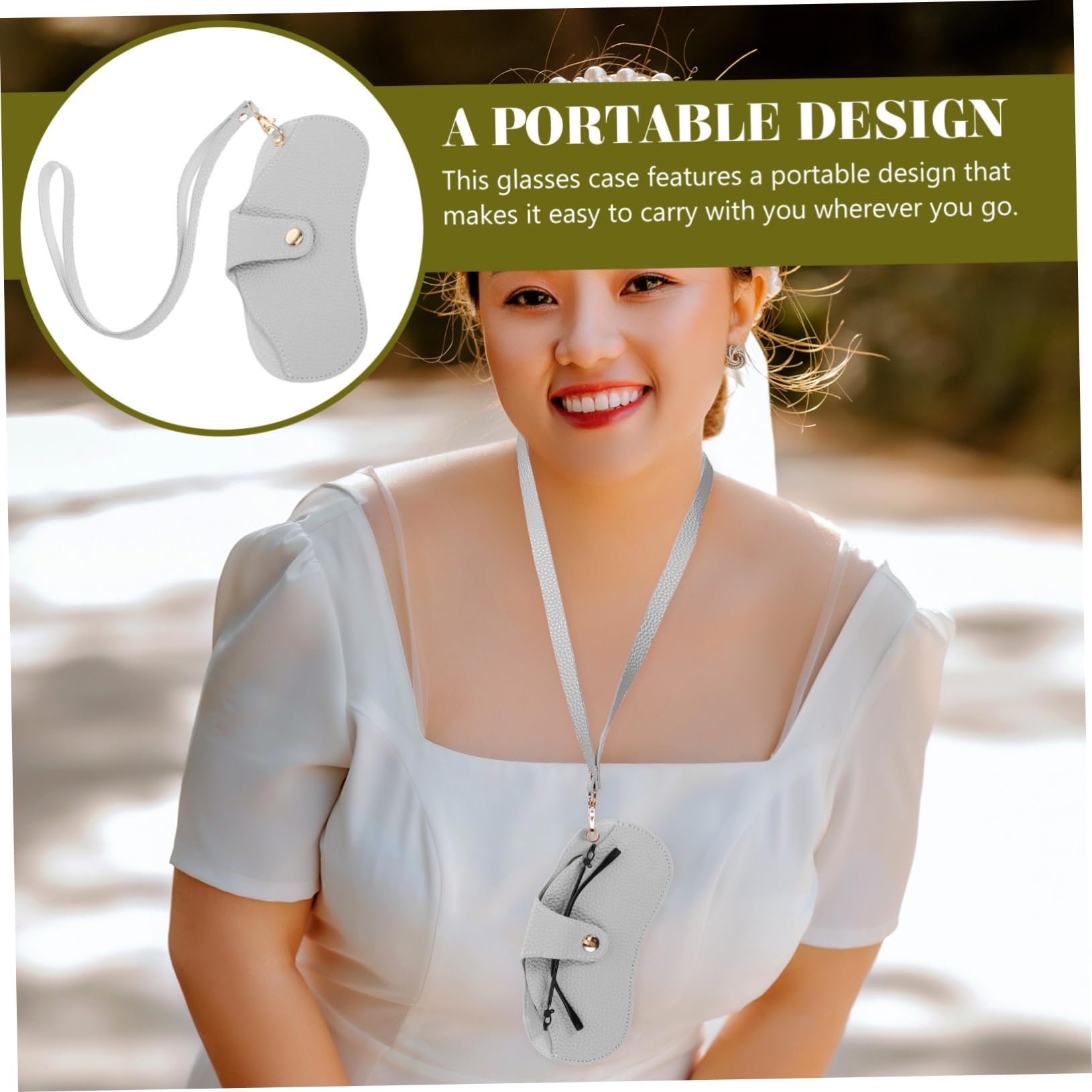 Healvian Estuche Colgante Gafas de Sol Organizador de Gafas Portátil Cuello y Duradera Almacenamiento Práctico y Ópticas Color