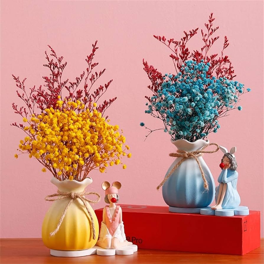 Amazon｜Florero かわいいキャラクター花瓶 デスクデコレーション