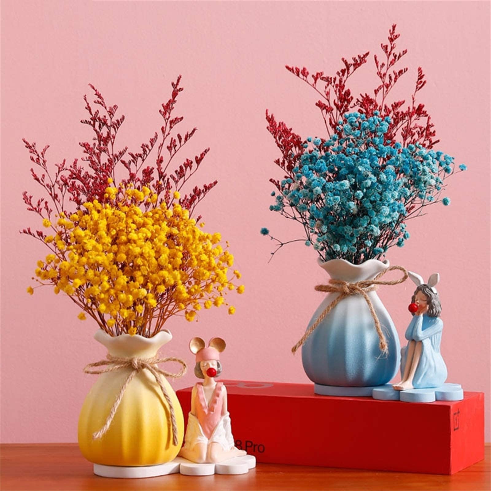 ヴィンテージクラフトフラワーアレンジメント花瓶装飾創造的な装飾品$Qi 楽天市場】レザーガラス フラワーベース ロング 花瓶 23cm×9cm