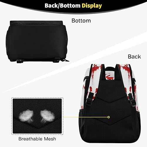 Miniatura 5 de Bloody Handprint Horror - Mochila térmica térmica a prueba de fugas, 36 latas, enfriador portátil para playa, picnic, compras, senderismo, camping,