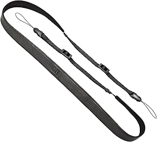 RICOH ネックストラップ GS-3 ブラック 【 2点吊りネックストラップ / 高級感のある本革製 / 「GR」の型押しロゴ入り / 対応機種:GR IIIx、GR III、GR II、GR】