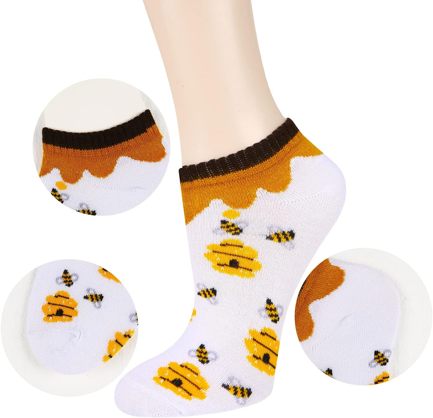 Benefeet Sox Womens Cute Ankle Socks Girls Novelty Fun Low Cut Socks Colorful Patterned Casual Cotton Short Summer Sock