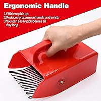 Vista 3 de Paquete de 1/2/4 Recogedor de Bayas, con Peine Metálico y Mango Ergonómico para Recoger Bayas con Mayor Facilidad