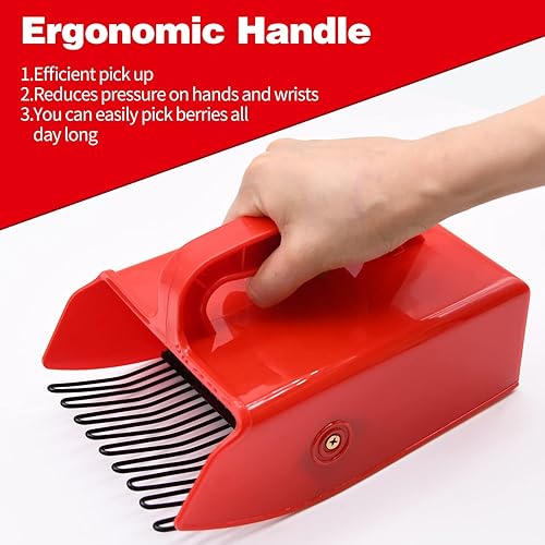 Miniatura 3 de Paquete de 124 recogedores de bayas, recolectores de bayas y rastrillos con peine metálico y mango ergonómico para una recolección de bayas más