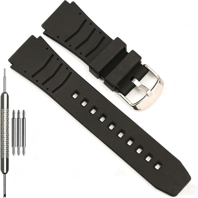MWA100H Series Replacement Watch Band Compatible with Casio MWQ100 MWA-100H MWD100H MWA-300H Black Silicone Strap 20mm sports waterproof bracelet