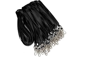 50 Pack Bulk Lanyard with Swivel Hook and Badge Clip