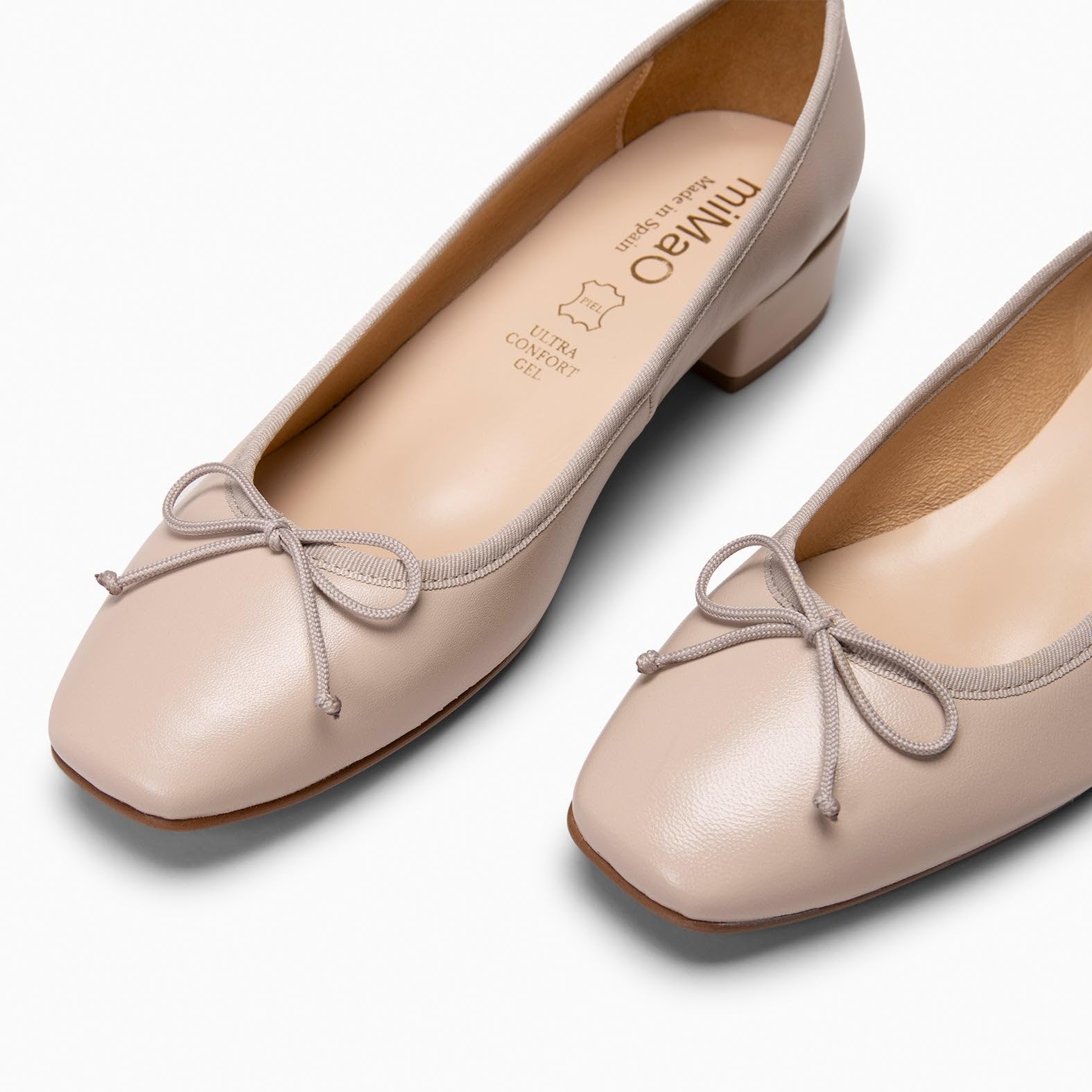 miMaO. Bailarinas para Mujer en Piel de napa con Plantilla de Gel. Diseñado y Fabricado en España