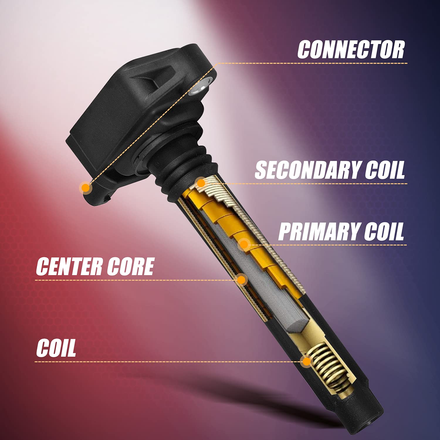 センターバレーHIKARU PARTS 6pcs plug Country Red Coil ＆ spark Town Dodge 1500