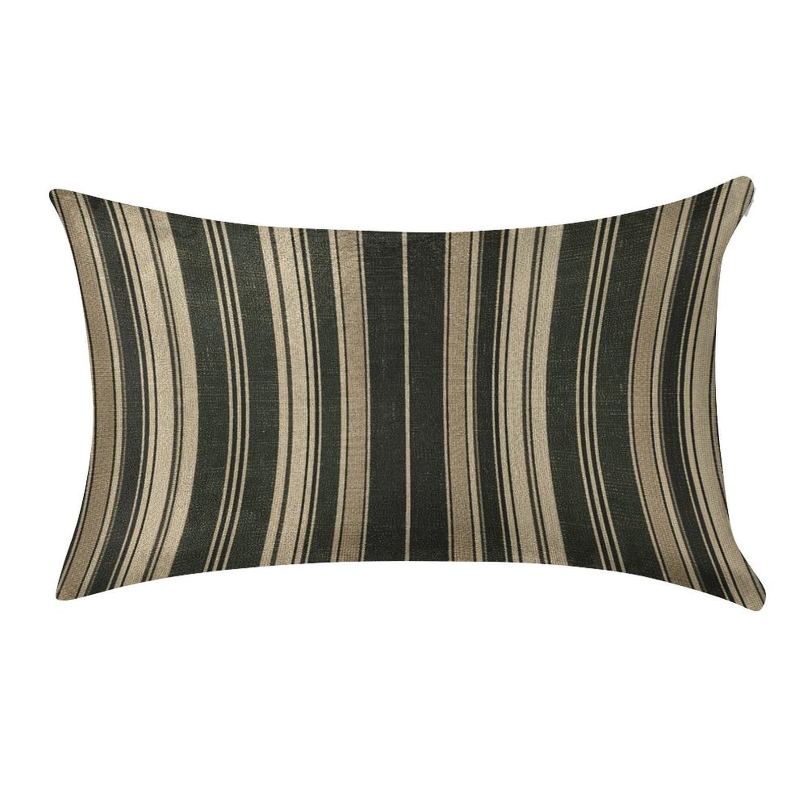 Btcowzrv Style Green Striped Pattern Pillow Cover Pillow Case Pillowcase