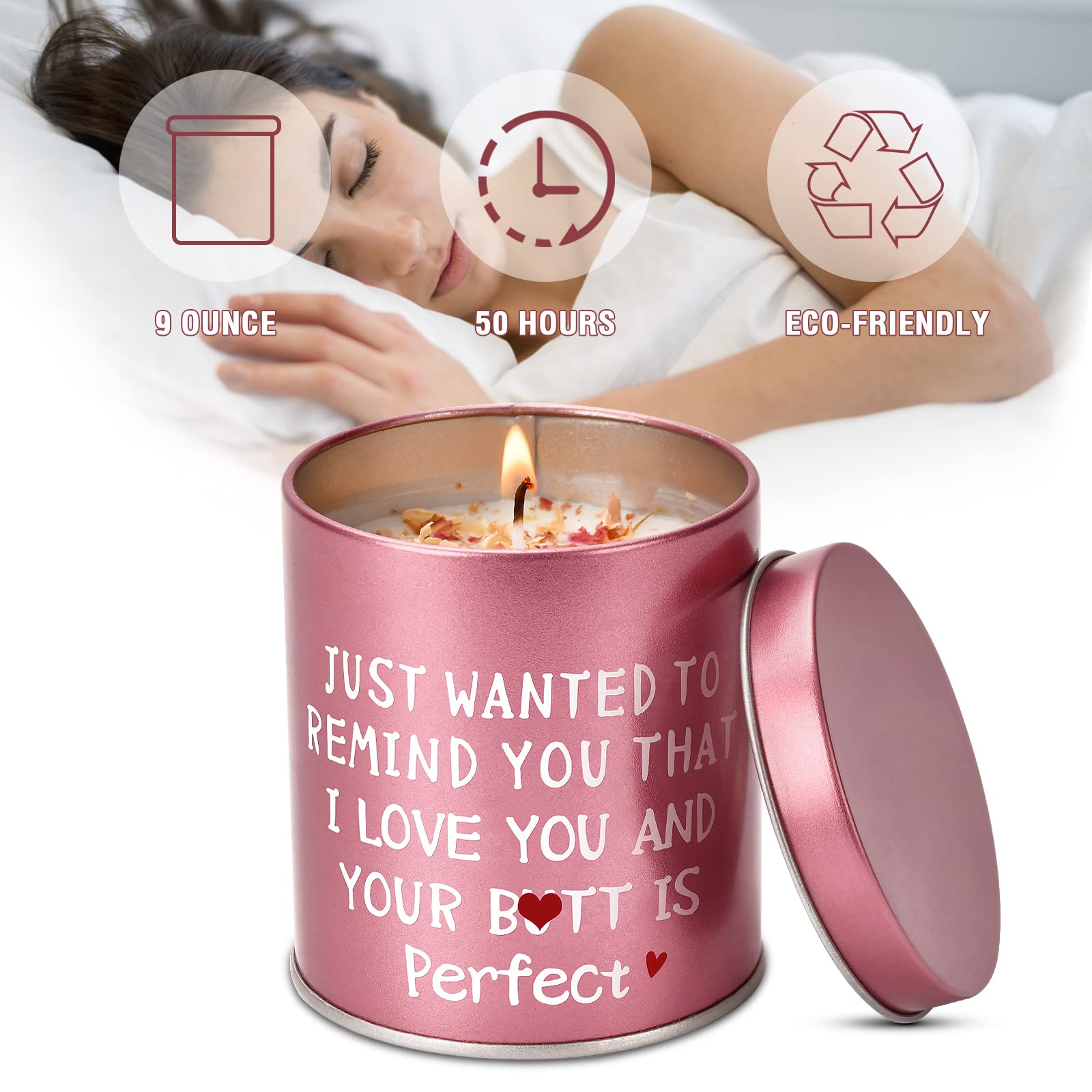 Valentines Funny Gifts for Her Women,9oz Funny Scented Candles - Image 4