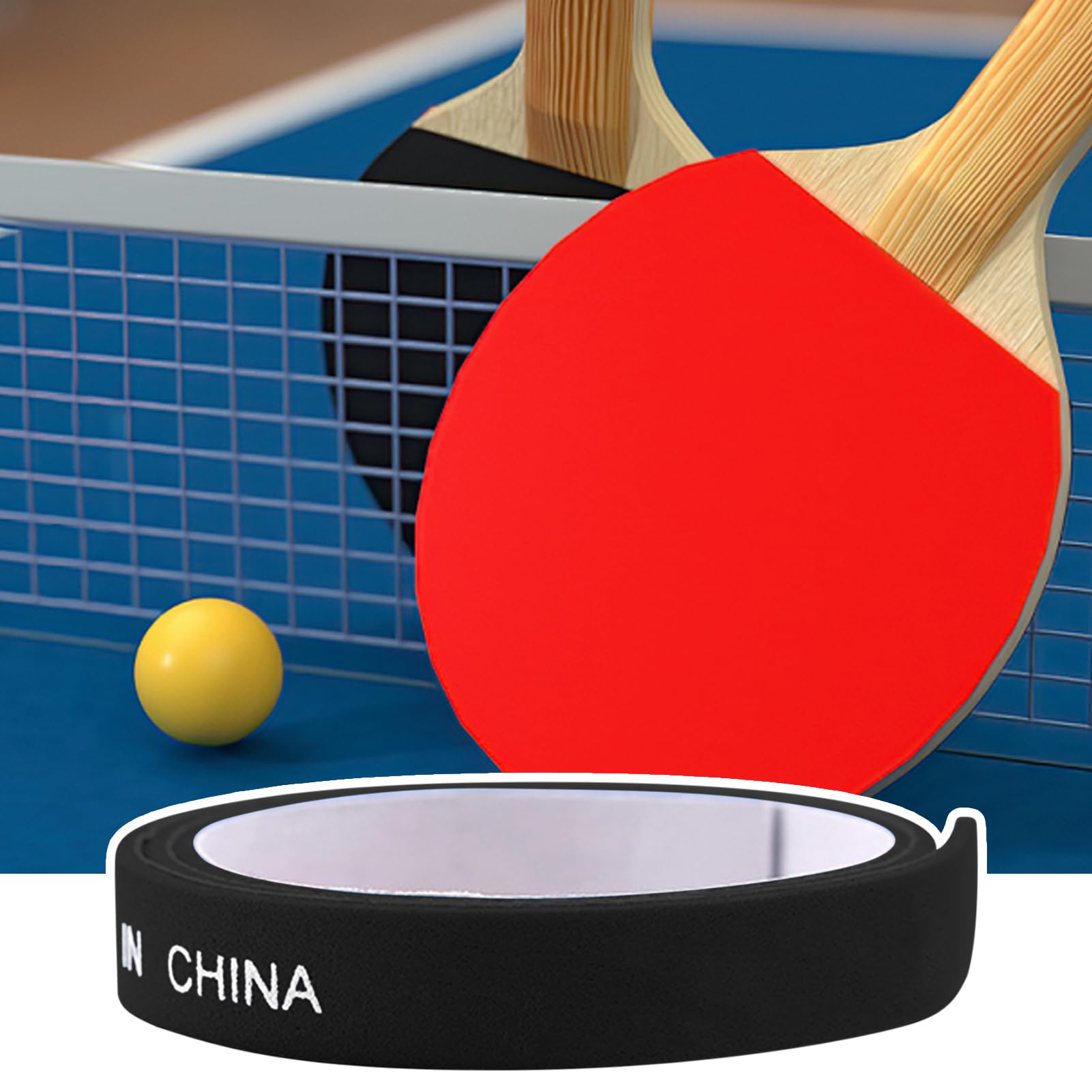 Cinta Protectora Lateral para Paletas de Pong | Pack de 10 Cintas para Bordes de Paletas de Pong,Accesorios Deportivos Antichoque para Competiciones, Entrenamientos Y Partidos