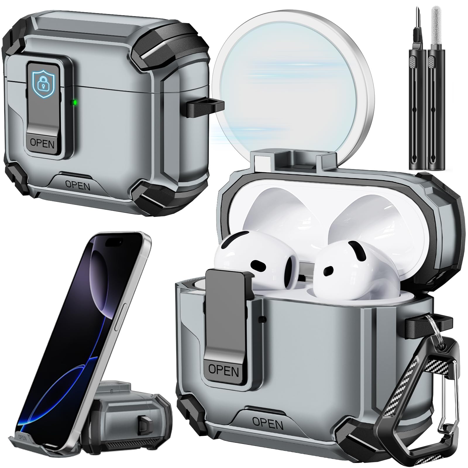 Inesore for AirPods Hülle with Phone Stand Design (2025)
