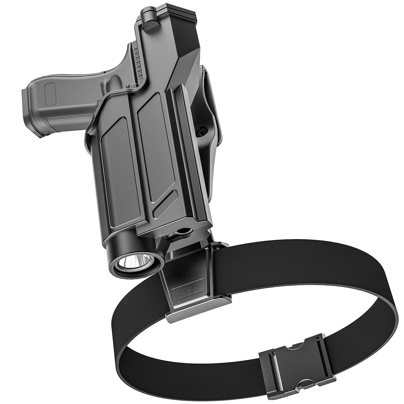 Level â…¢ Duty Holster for Glock 17 with Streamlight TLR-1, TLR-7, M5, Drop Leg Light Bearing Belt Holster for Glock 17 17C 22 31 gen 1-5, Right-Handed OWB Open Carry Holster