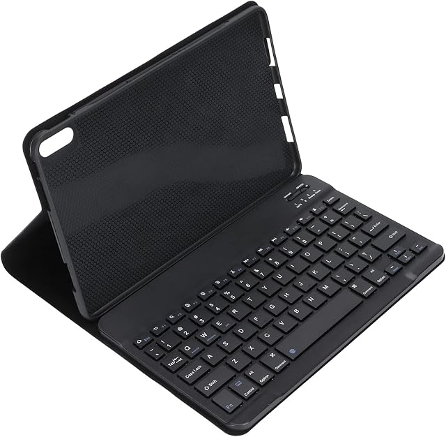 10 Inch Wireless Keyboard + Protective Case for Huawei MatePad 10.4 Inches, Silent and Ultra-Thin Laptop Keyboard with Square Cap (Black)
