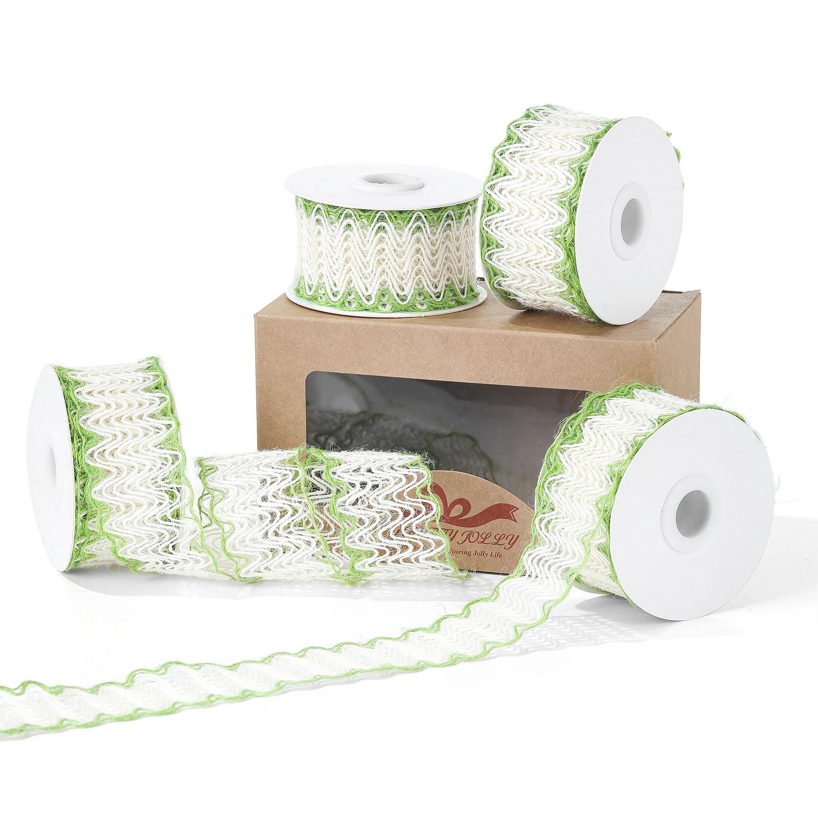 Ruban en toile de jute naturelle Pretty Jolly, liseré incurvé pour couronne