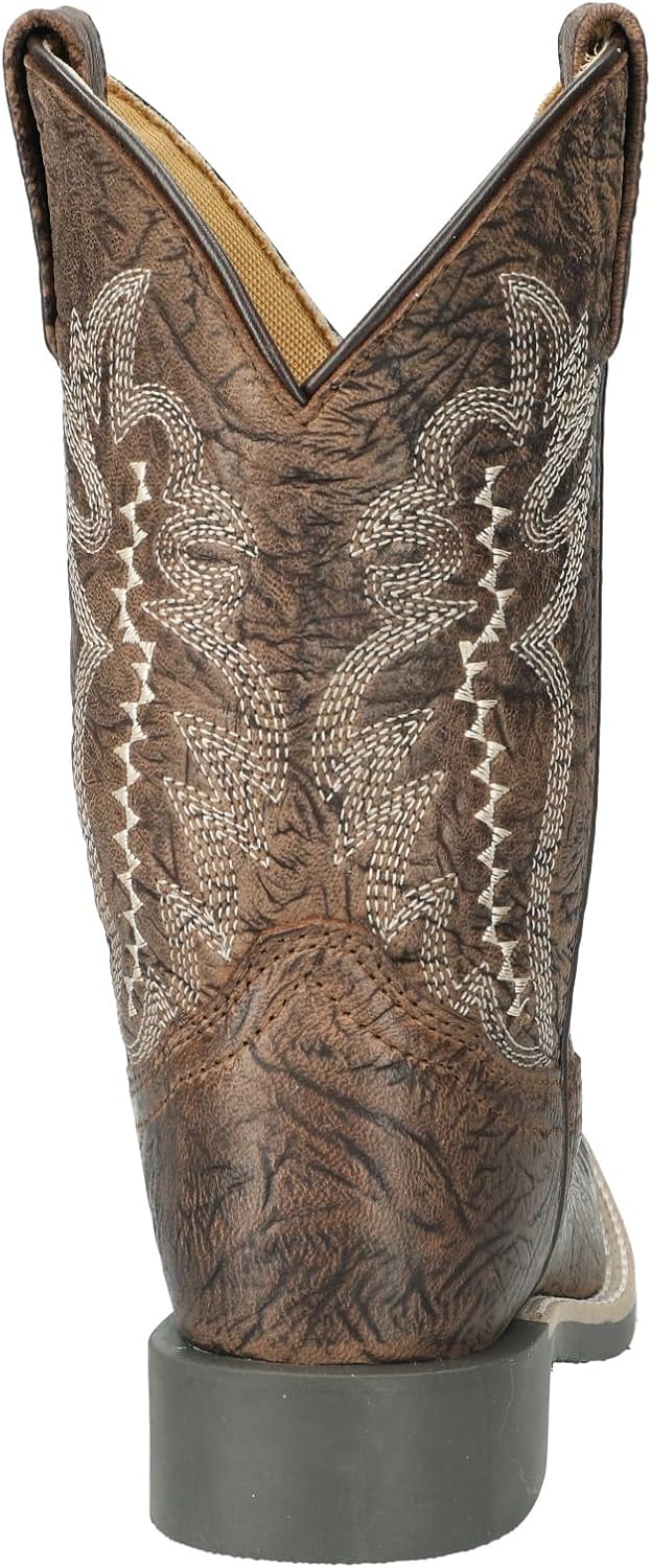 Smoky Mountain Western Boots Boys Presley Square Toe Brown 3311C