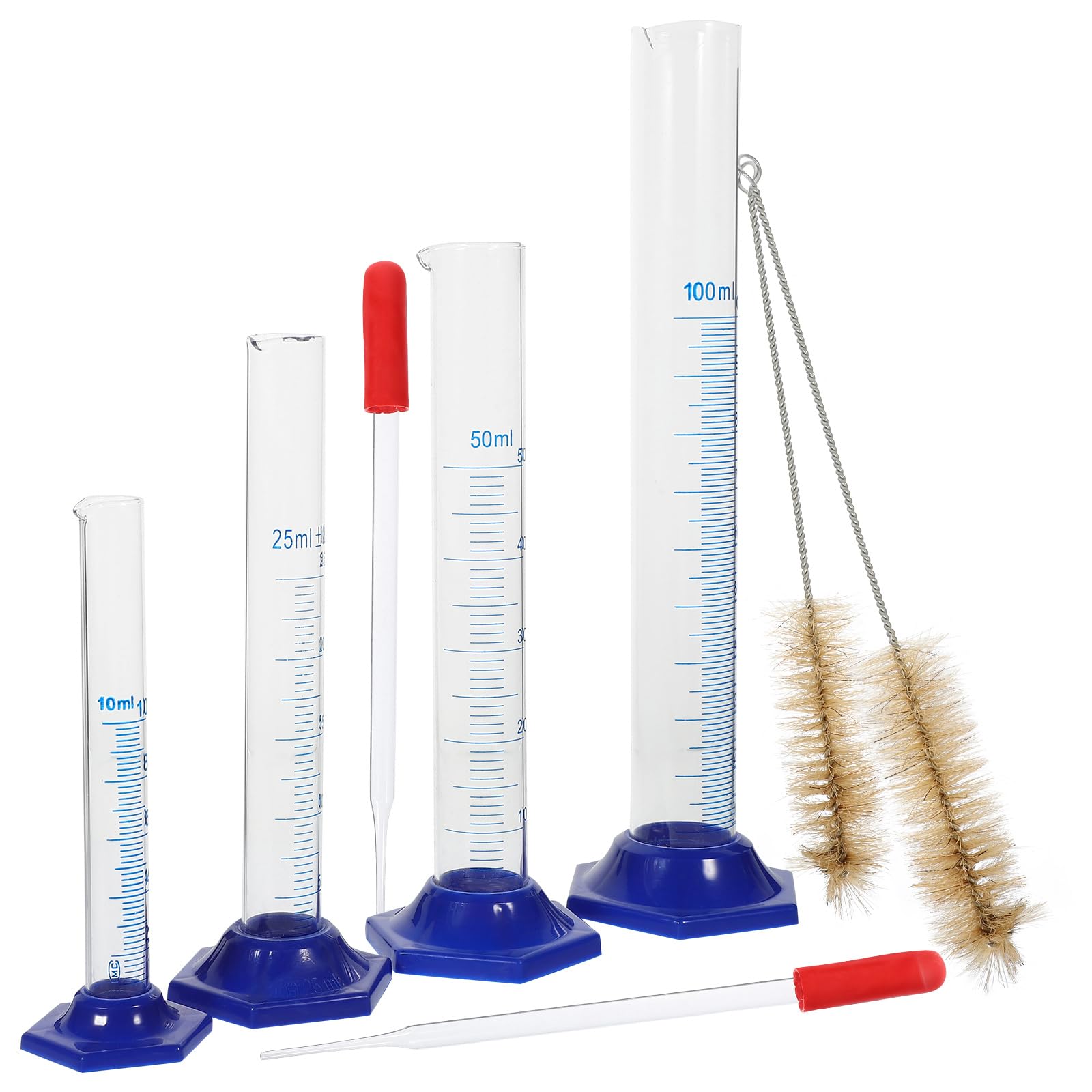 Brosses pour laver les éprouvettes et cylindres gradués de laboratoire scientifique 25ml