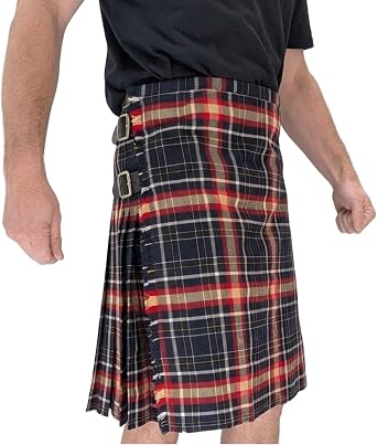 UT Kilts Premium Wool Kilt for Men, 16 oz Wool Traditional Scottish Kilt, with 3 Buckle Straps & A Double Fringed Apron