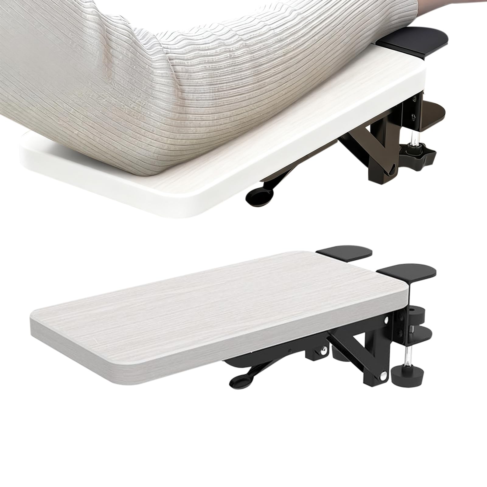 Supporto Braccio Da Scrivania Imbottitura Ergonomica A Clip Senza Foratura | Supporto Braccio Pieghevole Con Vassoio Estensibile Per Scrivania Home Office Tavolo Sedia Computer Tastiera Lavoro Stu