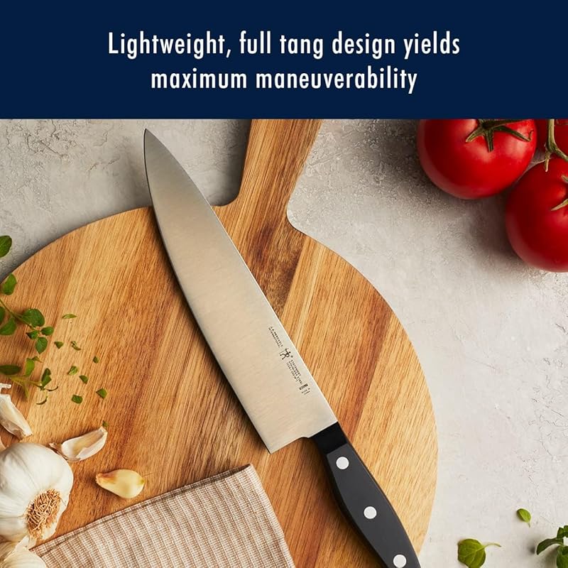 HENCKELS Statement Premium Quality 15-Piece Set with Block, Natural, Razor-Sharp, German Engineered Informed by 100+ Years of Mastery, Lightweight and Strong, Dishwasher Safe 15-pc Natural