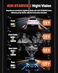 Vantrue N5S 4 Chaîne WiFi 360 Degré Dash Cam, STARVIS 2, IR Vision nocturne, 2.7K+1080P*2+1440P Rétroviseur avant à l'intérieur de la dashcam, commande vocale, GPS, 24 Heures de stationnement Mode, support 1TB Max