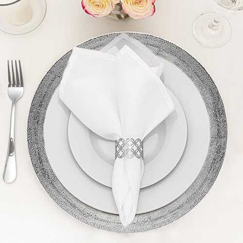 Miniatura 8 de Charge it by Jay Dazzie - Placa de carga galvanizada de 13 pulgadas, placa decorativa de servicio de melamina para el hogar, comedor profesional,