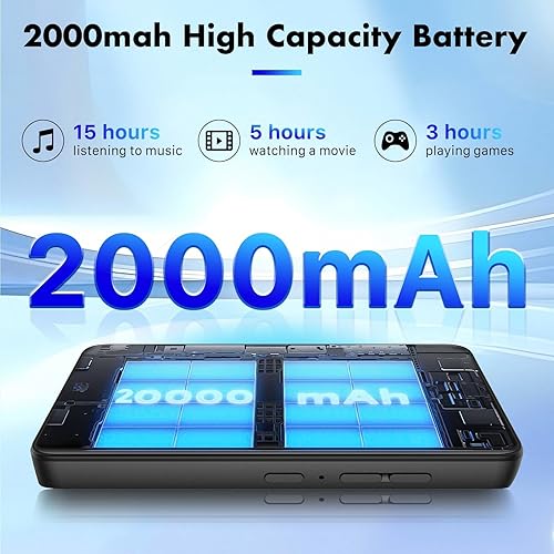 Miniatura 5 de Reproductor MP3 inteligente con Android 13 y pantalla táctil de 4 pulgadas, almacenamiento de 144 GB (1 TB expandible), Bluetooth 5.3, WiFi para