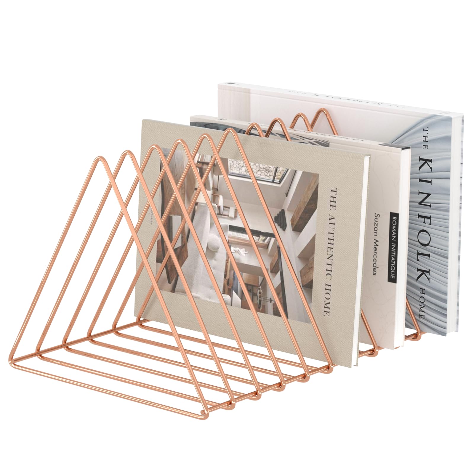 Urban Deco Triangle Desk Organizers Metal Wire Magazine Holder 10 Sections Decorative File Folder Organizer Vinyl Record Storage Office File Organizer