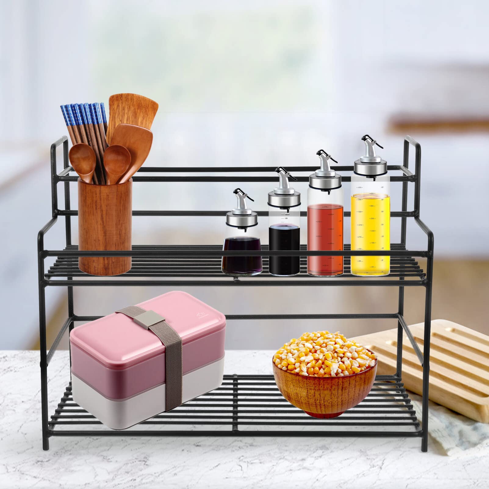 Zerodeko Étagère à Épices De Comptoir Organisateur De Rangement pour Pots Et Flacons Épices Design à Plusieurs Niveaux