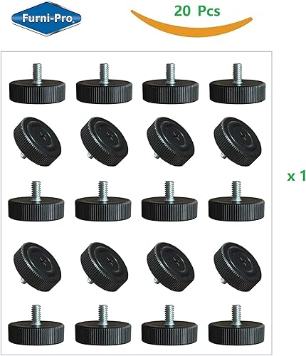 Miniatura 2 de Nivelador de base de mesa (tabla base deslizante) para restaurantes y hogares, ajustable, rosca #14-20, 20 piezas por paquete (20)