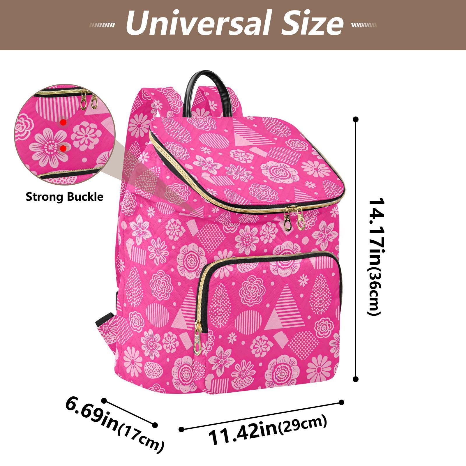 Chic - Zaino da donna, elegante, leggero, multiuso, 15 l