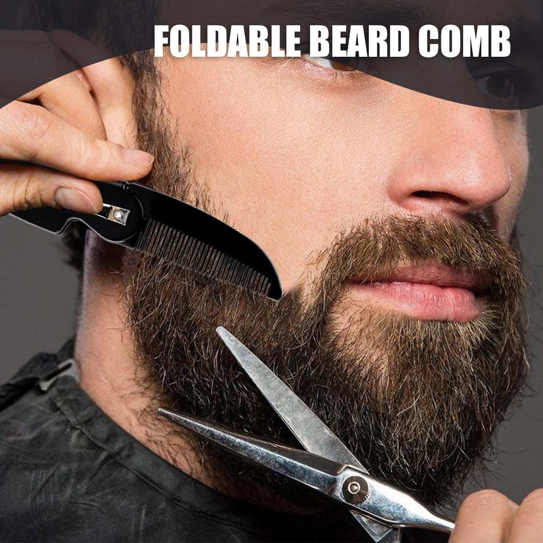 Confezione da 3 pettini per barba pieghevoli, baffi pettine piccolo tascabile pettine per baffi pettine per capelli portatile, per Cura e Pettinatura di Barba, Pettine Pieghevole Da Viaggio