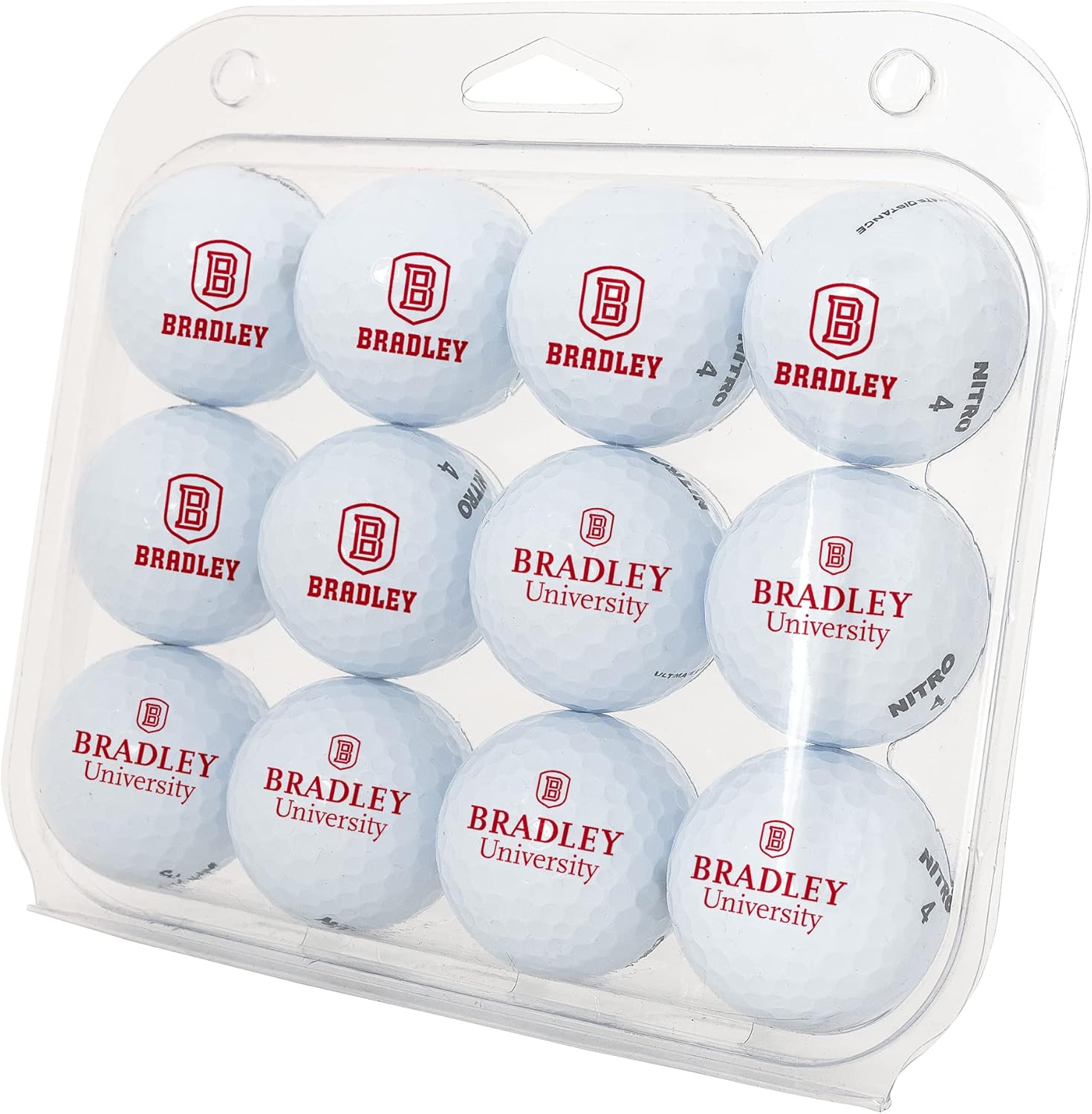 Desert Cactus Bradley University Golf Balls 12 Pack – BU Braves Full Color Dozen – Officially Licensed Sport Team Accessory