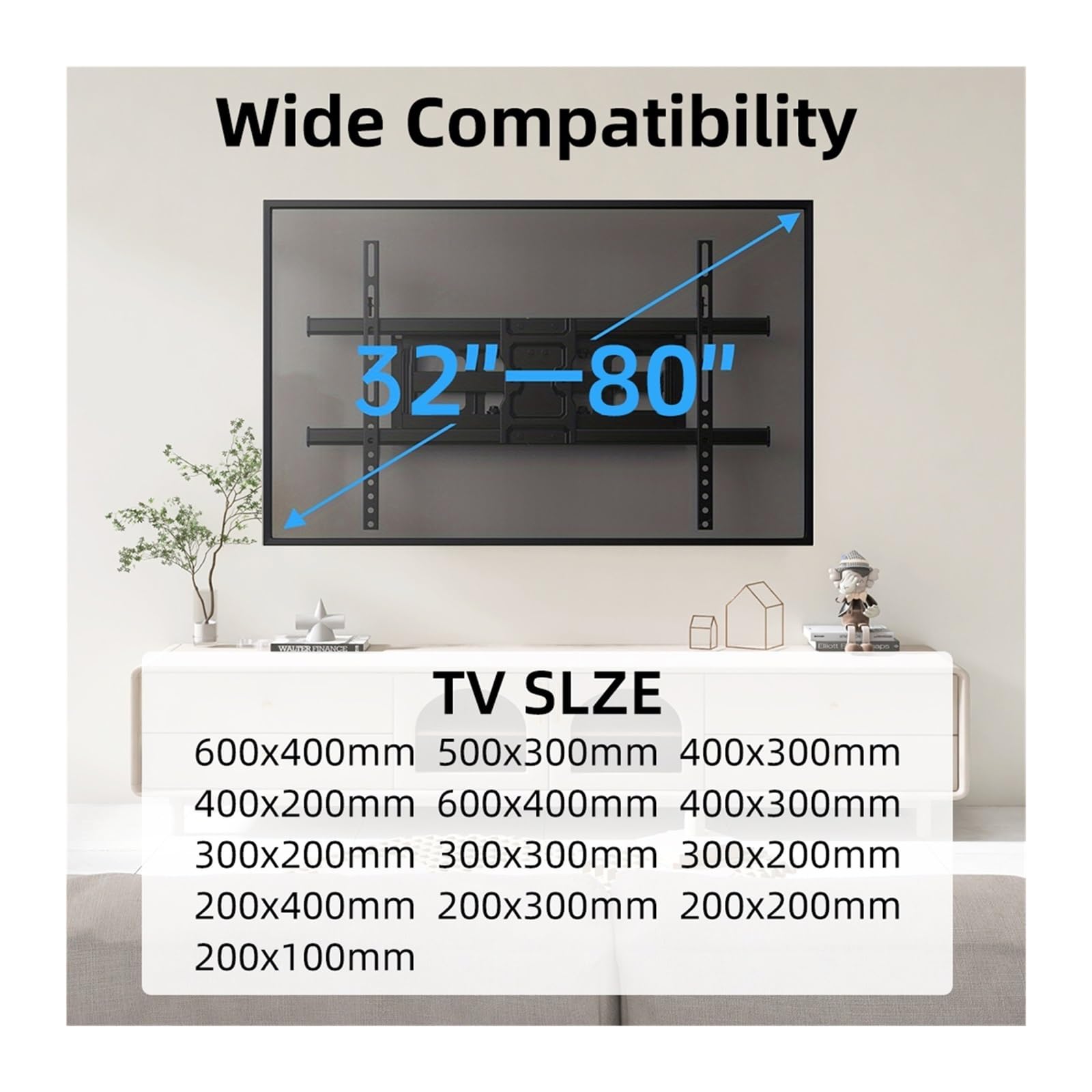 Soporte De Pared For TV De Movimiento Completo