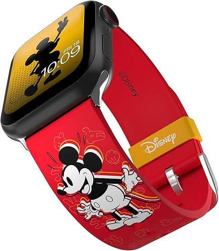 Disney - Colección de correas de reloj inteligente Mickey Mouse - con licencia oficial compatible con todos los tamaños y series de Apple Watch