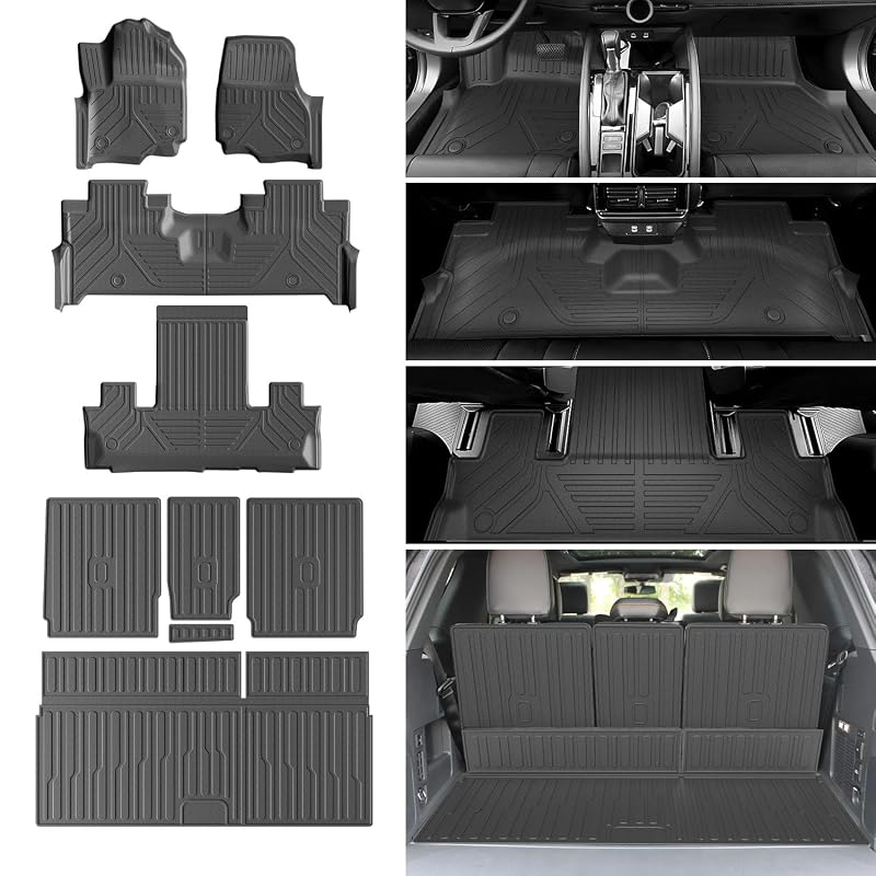 Kit de tapetes para piso, porta-malas e encosto xipoqix compatível com Ford Expedition 2025 e 2026, 7 lugares, 9 peças