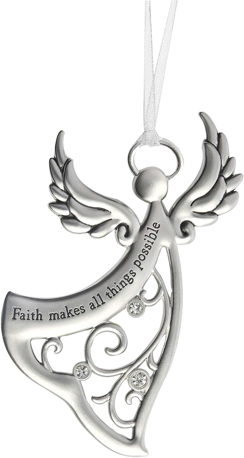 Ganz Angels By Your Side Ornament - Faith makes all things possible,Birthday