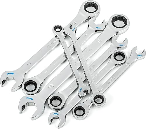 Miniatura 3 de SATA Juego de llaves de trinquete dobles de 8 piezas, métricas de 12 puntos - ST09079SJ