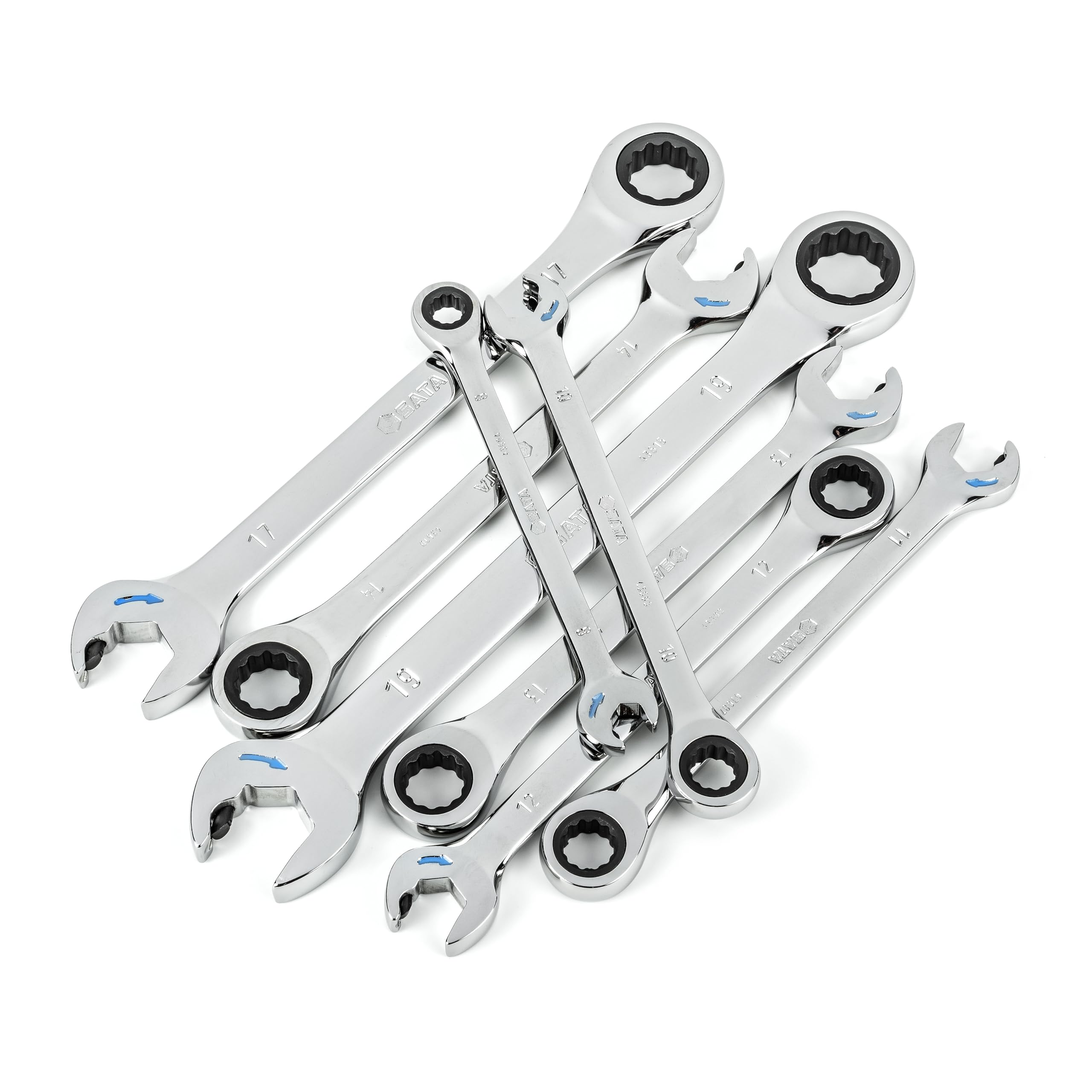 SATA Schraubenschlüssel-Set Metrisch – 8-teilig, Ringmaulschlüssel, Silber