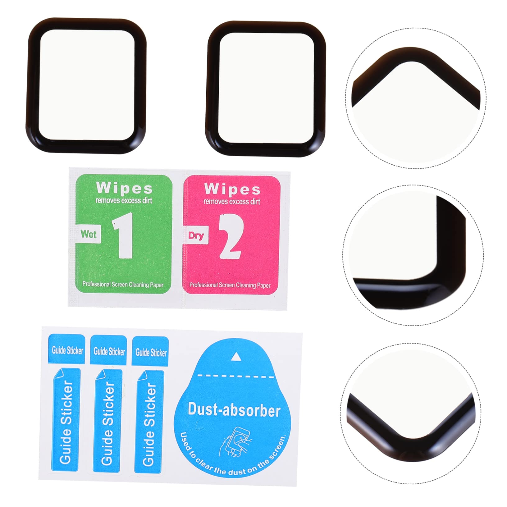 Hemobllo 10stücke Curved Tempered Glass Screen Protector Für Kratzfester Wasserfester Displayschutz Einfache Installation Präzise Aussparungen Vollständiger Schutz Für Smartwatch
