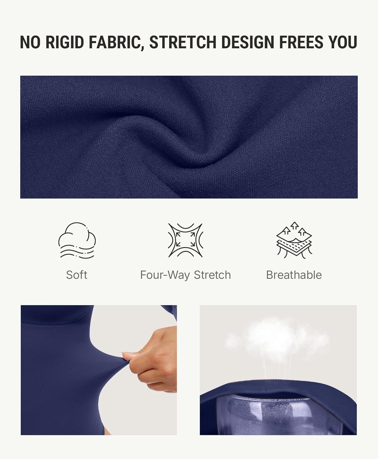 FeelinGirl Women's Long Sleeve Shapewear Bodysuit for Tummy Control Seamless Body Suits Thong V Neck Going Out Tops - Image 6