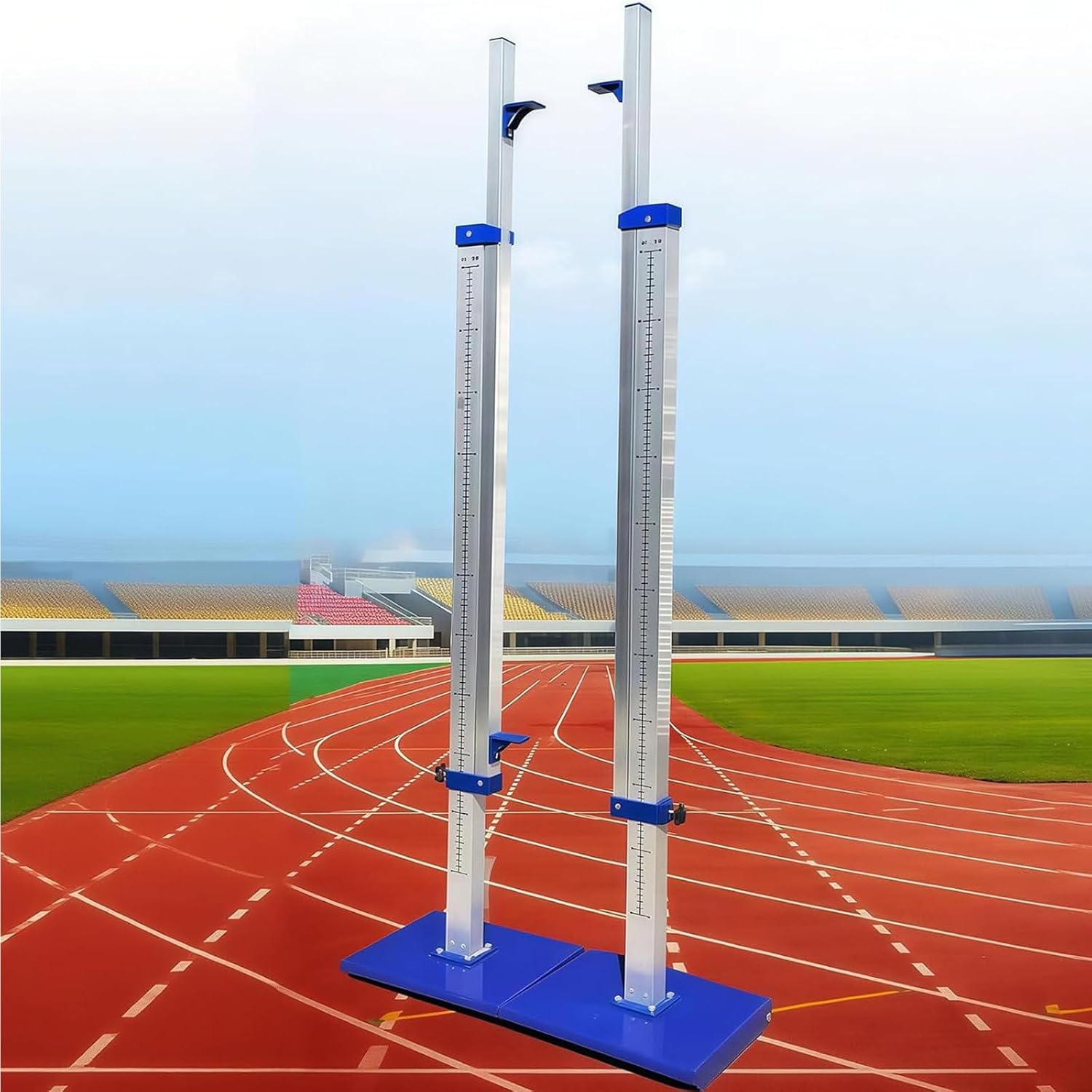 High Jump Standards,Portable Competition Track and Field High Jump Standards (1 Pairs), Aluminum High Jump Training Equipment,Adjustable Height