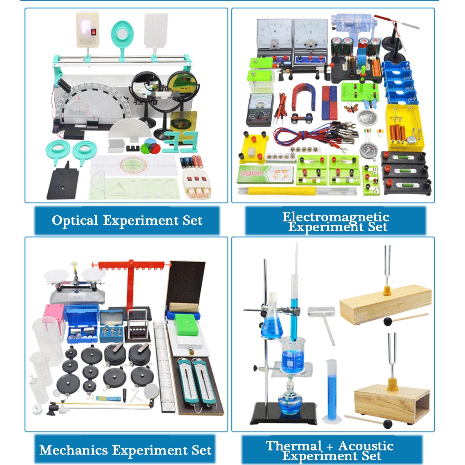 Sprzęt Do Eksperymentów Z Fizyki Obwodów, Zestaw Pudełek Do Eksperymentów Fizycznych, Mechanika, Optyka, Akustyka, Ciepło, Magnetyzm, Zestaw Pomocy Dydaktycznych Do Nauki Elektrycz